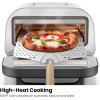 imageCHEFMAN Indoor Pizza Oven  Makes 12 Inch Pizzas in Minutes Heats up to 800F  Countertop Electric Pizza Maker with 5 Touchscreen Presets Pizza Stone and Peel Included  Stainless SteelStainless Steel