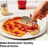 imageCHEFMAN Indoor Pizza Oven  Makes 12 Inch Pizzas in Minutes Heats up to 800F  Countertop Electric Pizza Maker with 5 Touchscreen Presets Pizza Stone and Peel Included  Stainless SteelStainless Black