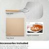 imageCHEFMAN Indoor Pizza Oven  Makes 12 Inch Pizzas in Minutes Heats up to 800F  Countertop Electric Pizza Maker with 5 Touchscreen Presets Pizza Stone and Peel Included  Stainless SteelStainless Steel