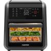 imageCHEFMAN Multifunctional Digital Air Fryer Rotisserie Dehydrator Convection Oven 17 Touch Screen Presets Fry Roast Dehydrate Bake XL 10L Family Size Auto Shutoff Large EasyView Window BlackBlack