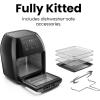 imageCHEFMAN Multifunctional Digital Air Fryer Rotisserie Dehydrator Convection Oven 17 Touch Screen Presets Fry Roast Dehydrate Bake XL 10L Family Size Auto Shutoff Large EasyView Window BlackBlack