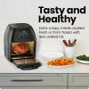 imageCHEFMAN Multifunctional Digital Air Fryer Rotisserie Dehydrator Convection Oven 17 Touch Screen Presets Fry Roast Dehydrate Bake XL 10L Family Size Auto Shutoff Large EasyView Window BlackBlack