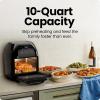 imageCHEFMAN Multifunctional Digital Air Fryer Rotisserie Dehydrator Convection Oven 17 Touch Screen Presets Fry Roast Dehydrate Bake XL 10L Family Size Auto Shutoff Large EasyView Window BlackBlack