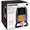 imageCHEFMAN Multifunctional Digital Air Fryer Rotisserie Dehydrator Convection Oven 17 Touch Screen Presets Fry Roast Dehydrate Bake XL 10L Family Size Auto Shutoff Large EasyView Window BlackBlack