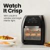 imageCHEFMAN Multifunctional Digital Air Fryer Rotisserie Dehydrator Convection Oven 17 Touch Screen Presets Fry Roast Dehydrate Bake XL 10L Family Size Auto Shutoff Large EasyView Window BlackBlack