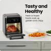 imageCHEFMAN Multifunctional Digital Air Fryer Rotisserie Dehydrator Convection Oven 17 Touch Screen Presets Fry Roast Dehydrate Bake XL 10L Family Size Auto Shutoff Large EasyView Window BlackBlack
