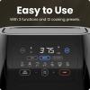 imageCHEFMAN Multifunctional Digital Air Fryer Rotisserie Dehydrator Convection Oven 17 Touch Screen Presets Fry Roast Dehydrate Bake XL 10L Family Size Auto Shutoff Large EasyView Window BlackBlack