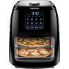 imageCHEFMAN Multifunctional Digital Air Fryer Rotisserie Dehydrator Convection Oven 17 Touch Screen Presets Fry Roast Dehydrate Bake XL 10L Family Size Auto Shutoff Large EasyView Window BlackBlack