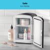 imageChefman  Iceman Mini Portable Black Personal Fridge Cools Or Heats and Provides Compact Storage For Skincare Snacks Or 6 12oz Cans WA Lightweight 4liter Capacity To Take On The Go