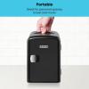 imageChefman  Iceman Mini Portable Black Personal Fridge Cools Or Heats and Provides Compact Storage For Skincare Snacks Or 6 12oz Cans WA Lightweight 4liter Capacity To Take On The Go