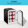 imageChefman  Iceman Mini Portable Black Personal Fridge Cools Or Heats and Provides Compact Storage For Skincare Snacks Or 6 12oz Cans WA Lightweight 4liter Capacity To Take On The Go