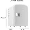 imageChefman  Iceman Mini Portable White Personal Fridge Cools Or Heats ampamp Provides Compact Storage For Skincare Snacks Or 6 12oz Cans W A Lightweight 4liter Capacity To Take On The Go