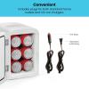 imageChefman  Iceman Mini Portable White Personal Fridge Cools Or Heats ampamp Provides Compact Storage For Skincare Snacks Or 6 12oz Cans W A Lightweight 4liter Capacity To Take On The Go