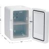 imageChefman  Iceman Mirrored Beauty Fridge With LED Lighting 6L Portable White Mini Refrigerator Skin Care Makeup Storage Chill Cosmetics ampamp Face Masks Small For Desktop Or Travel Cool ampamp Heat