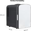 imageChefman  Iceman Portable Mirrored Personal Fridge 4L Mini Refrigerator Skin Care Makeup Storage Beauty Serums ampamp Face Masks Small For Desktop Or Travel Cool ampamp Heat Cosmetic Application Black