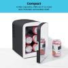 imageChefman  Iceman Portable Mirrored Personal Fridge 4L Mini Refrigerator Skin Care Makeup Storage Beauty Serums ampamp Face Masks Small For Desktop Or Travel Cool ampamp Heat Cosmetic Application Black