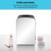 imageChefman  Iceman Portable Mirrored Personal Fridge 4L Mini Refrigerator Skin Care Makeup Storage Beauty Serums ampamp Face Masks Small For Desktop Or Travel Cool ampamp Heat Cosmetic Application Black
