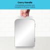 imageChefman  Iceman Portable Mirrored Personal Fridge 4L Mini Refrigerator Skin Care Makeup Storage Beauty Serums ampamp Face Masks Small For Desktop Or Travel Cool ampamp Heat Cosmetic Application White