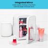 imageChefman  Iceman Portable Mirrored Personal Fridge 4L Mini Refrigerator Skin Care Makeup Storage Beauty Serums ampamp Face Masks Small For Desktop Or Travel Cool ampamp Heat Cosmetic Application White