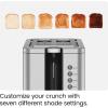 imageChefman 2 Slice Toaster 7 Shade Settings Small Toaster 2 Slice with Removable Crumb Tray Thick Bread Toaster and Bagel Toaster Defrost Cancel Perfect for Toaster Pastries  BlackBasic