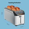imageChefman 2 Slice Toaster 7 Shade Settings Small Toaster 2 Slice with Removable Crumb Tray Thick Bread Toaster and Bagel Toaster Defrost Cancel Perfect for Toaster Pastries  BlackSmart Touch Digital 4 Slice
