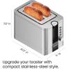 imageChefman 2 Slice Toaster 7 Shade Settings Small Toaster 2 Slice with Removable Crumb Tray Thick Bread Toaster and Bagel Toaster Defrost Cancel Perfect for Toaster Pastries  BlackBasic