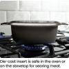 imageChefman 6Quart Slow Cooker Electric Countertop Cooking Stovetop ampamp OvenSafe Removable Insert for Browning ampamp Sauting FamilySize Soups ampamp Stews Nonstick ampamp DishwasherSafe InteriorStainless Steel