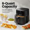 imageChefman Air Fryer  4 QT Compact Airfryer for Quick ampamp Easy Meals in Minutes Features HiFry Technology for Extra Crisp Touchscreen Controls with 4 Presets Nonstick ampamp Dishwasher Safe Basket  BlackBlack