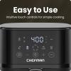 imageChefman Air Fryer  4 QT Compact Airfryer for Quick ampamp Easy Meals in Minutes Features HiFry Technology for Extra Crisp Touchscreen Controls with 4 Presets Nonstick ampamp Dishwasher Safe Basket  BlackBlack