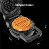 imageChefman AntiOverflow Waffle Maker Belgian Waffle Iron with Seven Crunch Selector Settings MessFree Moat Catches Excess Batter Nonstick Electric Single Griddle Mold Makes 6Inch Round WafflesBlack  Big Stuff