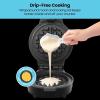 imageChefman AntiOverflow Waffle Maker Belgian Waffle Iron with Seven Crunch Selector Settings MessFree Moat Catches Excess Batter Nonstick Electric Single Griddle Mold Makes 6Inch Round WafflesBlack