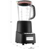 imageChefman Countertop  Travel Dynamic Blending System 12Piece Set 3 Programmed Speeds ampamp Pulse Easy Ice Crushing for Shakes ampamp Smoothies DishwasherSafe 32Oz Pitcher 12Oz ampamp 2 24Oz Tumblers Black