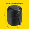 imageChefman Digital Air Fryer Large 5 Qt Family Size One Touch Digital Control Presets French Fries Chicken Meat Fish Nonstick DishwasherSafe Parts Automatic Shutoff BlackBlack