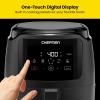 imageChefman Digital Air Fryer Large 5 Qt Family Size One Touch Digital Control Presets French Fries Chicken Meat Fish Nonstick DishwasherSafe Parts Automatic Shutoff BlackBlack