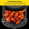 imageChefman Digital Air Fryer Large 5 Qt Family Size One Touch Digital Control Presets French Fries Chicken Meat Fish Nonstick DishwasherSafe Parts Automatic Shutoff BlackBlack