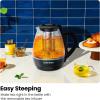 imageChefman Electric Kettle with Tea Infuser 1L 1500W Removable Lid for Easy Cleaning BoilDry Protection Stainless Steel Filter BPA Free Auto Shut Off Hot Water Boiler Small Electric Tea KettleBlack