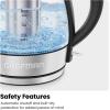 imageChefman Electric Kettle with Temperature Control 5 Presets LED Indicator Lights Removable Tea Infuser Glass Tea Kettle ampamp Hot Water Boiler 360 Swivel Base BPA Free Stainless Steel 18 Liters12L  Stainless Steel  Tea Infuser