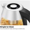 imageChefman Electric Kettle with Temperature Control 5 Presets LED Indicator Lights Removable Tea Infuser Glass Tea Kettle ampamp Hot Water Boiler 360 Swivel Base BPA Free Stainless Steel 18 Liters18L  Stainless Steel  Tea Infuser