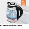 imageChefman Electric Kettle with Temperature Control 5 Presets LED Indicator Lights Removable Tea Infuser Glass Tea Kettle ampamp Hot Water Boiler 360 Swivel Base BPA Free Stainless Steel 18 Liters18L  Temperature Control