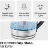 imageChefman Electric Kettle with Temperature Control 5 Presets LED Indicator Lights Removable Tea Infuser Glass Tea Kettle ampamp Hot Water Boiler 360 Swivel Base BPA Free Stainless Steel 18 Liters18L  Stainless Steel  Tea Infuser