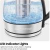 imageChefman Electric Kettle with Temperature Control 5 Presets LED Indicator Lights Removable Tea Infuser Glass Tea Kettle ampamp Hot Water Boiler 360 Swivel Base BPA Free Stainless Steel 18 Liters12L  Stainless Steel  Tea Infuser