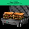 imageChefman Electric Panini Press Grill and Gourmet Sandwich Maker w NonStick Coated Plates Opens 180 Degrees to Fit Any Type or Size Food Dishwasher Safe Removable Drip Tray Stainless SteelBlack