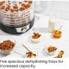 imageChefman Food Dehydrator Machine Touch Screen Electric MultiTier Preserver Meat or Beef Jerky Maker Fruit Leather Vegetable Dryer w 6 Slide Out Drying Rack Trays ampamp Transparent Door Black5 Tray