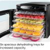 imageChefman Food Dehydrator Machine Touch Screen Electric MultiTier Preserver Meat or Beef Jerky Maker Fruit Leather Vegetable Dryer w 6 Slide Out Drying Rack Trays ampamp Transparent Door Black6 Tray