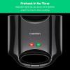 imageChefman Portable Compact Grill Dual Use Panini Press Sandwich Maker Electric Grill Griddle Nonstick Electric Indoor Grill Countertop Panini Maker with Cord Storage Locking Lid Indicator LightsSandwich