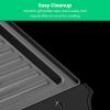 imageChefman Portable Compact Grill Dual Use Panini Press Sandwich Maker Electric Grill Griddle Nonstick Electric Indoor Grill Countertop Panini Maker with Cord Storage Locking Lid Indicator LightsBlack