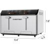 imageChefman Smart Touch 2 Slice Digital Toaster 6 Shade Settings Stainless Steel Toaster 2 Slice with ExtraWide Slots Thick Bread Toaster and Bagel Toaster 10 Seconds Defrost Removable Crumb TrayStainless Steel