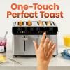 imageChefman Smart Touch 2 Slice Digital Toaster 6 Shade Settings Stainless Steel Toaster 2 Slice with ExtraWide Slots Thick Bread Toaster and Bagel Toaster 10 Seconds Defrost Removable Crumb TrayStainless Steel