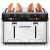 imageChefman Smart Touch 2 Slice Digital Toaster 6 Shade Settings Stainless Steel Toaster 2 Slice with ExtraWide Slots Thick Bread Toaster and Bagel Toaster 10 Seconds Defrost Removable Crumb TrayStainless Steel