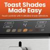 imageChefman Smart Touch 2 Slice Digital Toaster 6 Shade Settings Stainless Steel Toaster 2 Slice with ExtraWide Slots Thick Bread Toaster and Bagel Toaster 10 Seconds Defrost Removable Crumb TrayStainless Steel
